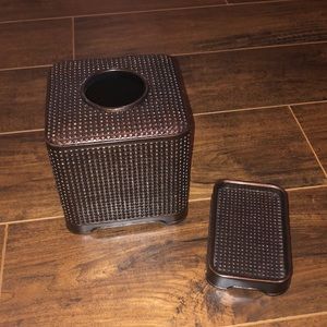 Tissue box cover & Matching soap dish